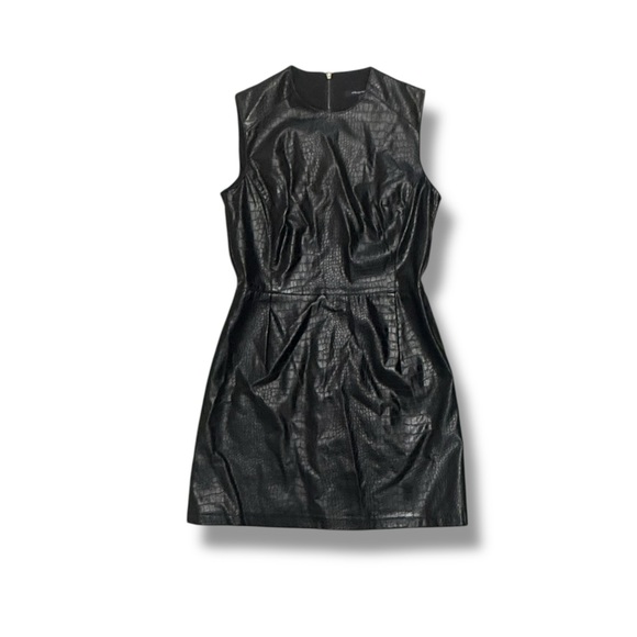 French Connection Dresses & Skirts - **NWOT**French Connection Sundae Croc Embossed Faux Leather Mini Dress